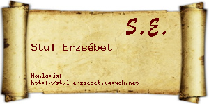 Stul Erzsébet névjegykártya